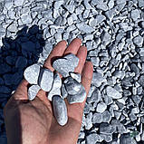 Галька мармурова "Блу" сіро-блакитна (ціна за 1 кг від 1 тони), фото 2