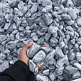 Галька мармурова "Блу" сіро-блакитна (ціна за 1 кг від 1 тони), фото 3