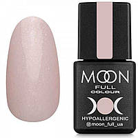 Гель лак Moon Full №504 нежно-розовый полупрозрачный с мелким золотистым шиммером 8 мл