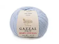 Пряжа (нитки) Gazzal Cotton Baby цвет 3429 голубой