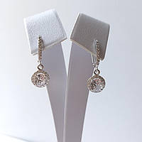 Срібні сережки Чарівність Білі