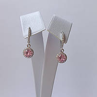 Срібні сережки Чарівність Рожеві