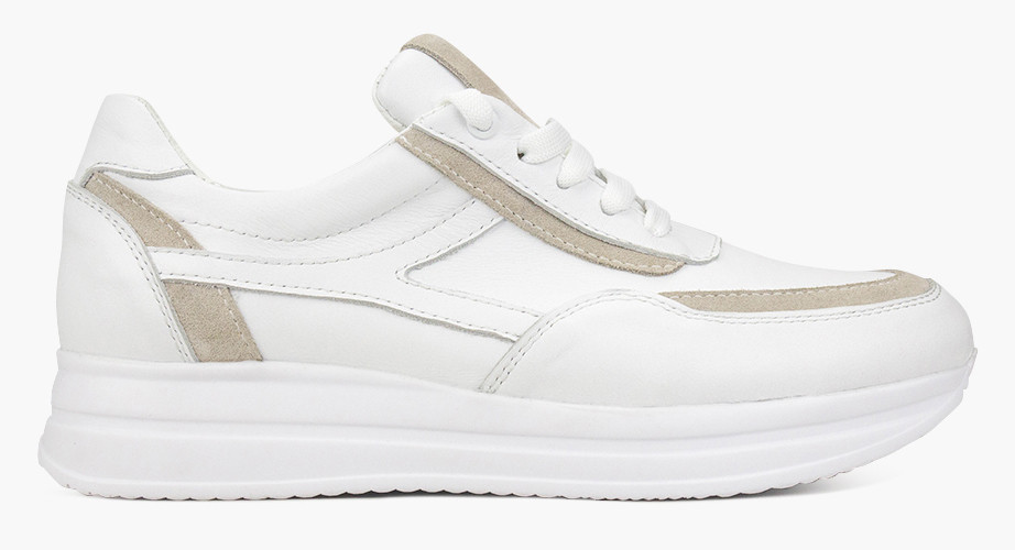 Кросівки низькі жіночі білі натуральна шкіра Україна Libero — розмір 36 (23,5 см) (модель: Lib35-64KWT), фото 1