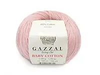 Пряжа (нитки) Gazzal Cotton Baby цвет 3444 пудра