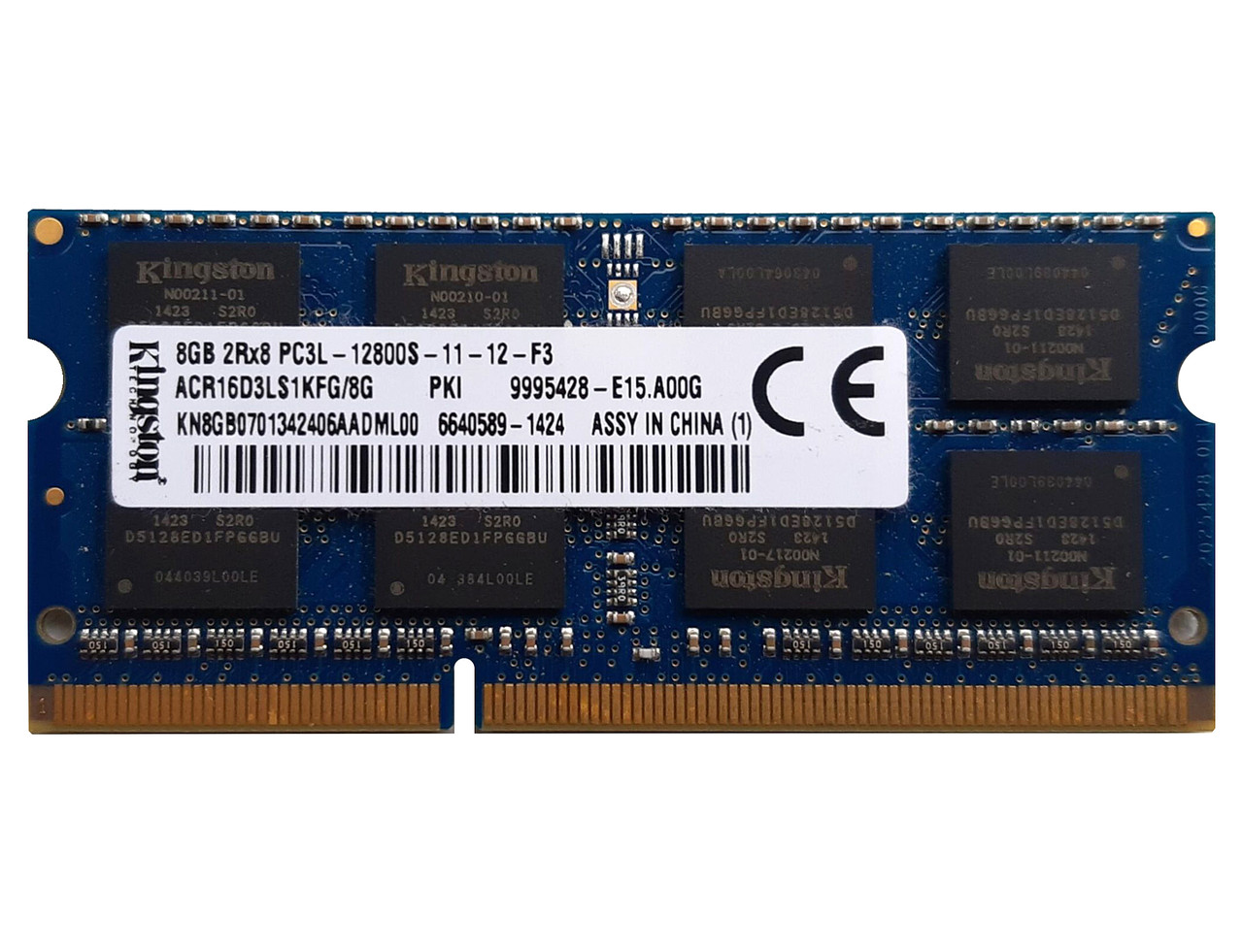 Оперативна пам'ять для ноутбука Kingston DDR3 8 GB PC3L-12800S 1.35V SODIMM Original (б/у)