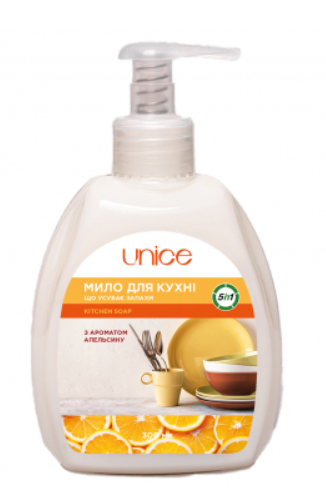 Мило для кухні, що усуває запахи, з ароматом апельсину UNICE, 300 мл