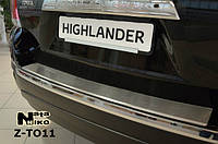 Накладка на бампер с загибом TOYOTA HIGHLANDER II (2008-2013)