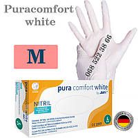 Перчатки нитриловые белые Pura comfort white размер M, плотность 3.8г, уп.100 шт