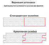 3д панелі самоклейка під цеглу, самоклеючі 3D панелі на стіну 700х770х4 мм, Біла (001-4), фото 5