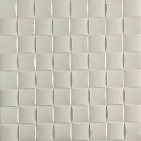 Самоклеючі 3д панелі для стелі та стін, білі стельові 3D панелі самоклейка 700x700x8мм, Плетіння (176)