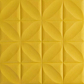 Самоклеюча 3D панель, м'які декоративні 3д панелі самоклейка 700x700x8 мм, Бежеві зірки (178)