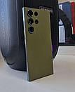 Вінілова плівка на задню панель смартфона оливковий фактурний, фото 2