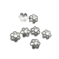 Шапочки для бусин Finding Обниматель цветок Античное серебро 7.5 мм