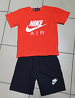 Костюм с шортами NIKE для мальчика 5-8 лет арт.909, Размер детской одежды (по росту) 128, Цвет Черный