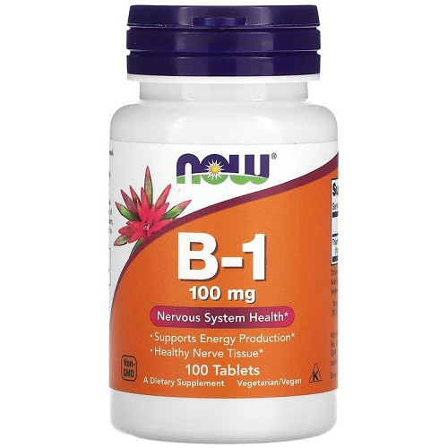 Вітаміни Now B-1 100 mg (100 таблеток.), фото 1