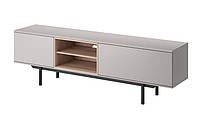 Тумба под ТВ PIASKI IRTV175 INOX, Серый / Черный, 175х54х40