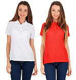 Жіноча футболка поло Fruit of the loom 65/35 polo з коміром Червоний, S, фото 9