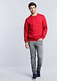 Чоловічий світшот на флісі Gildan з начосом Heavy Blend Crewneck Sweatshirt теплий светр толстовка кофта, фото 7