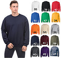 Мужской свитшот на флисе Gildan с начесом Heavy Blend Crewneck Sweatshirt теплый свитер толстовка кофта Разные