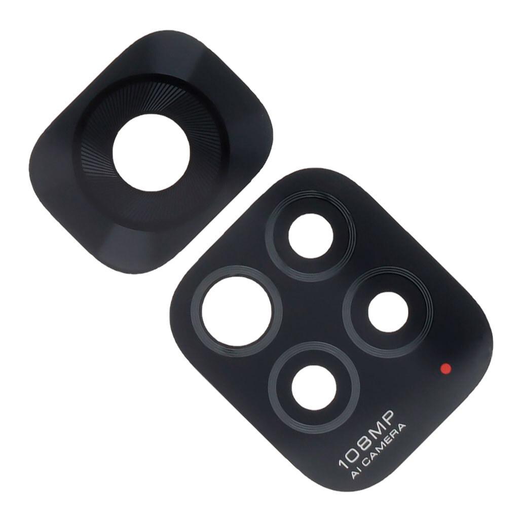 Скло камери для Xiaomi Redmi Note 11S 4G (велике + маленьке 2 шт.) чорне, фото 1