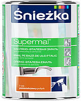 Эмаль(Краска) для дерева и металла Sniezka SUPERMAL Масляно-фталевая 0,8 л F550 Оранжевый Глянцевый