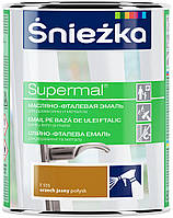 Эмаль(Краска) для дерева и металла Sniezka SUPERMAL Масляно-фталевая 0,8 л F555 Светлый орех Глянцевый