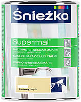 Эмаль(Краска) для дерева и металла Sniezka SUPERMAL Масляно-фталевая 0,8 л F575 Кремовый Глянцевый