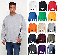 Чоловічий світшот на флісі Gildan з начосом Heavy Blend Crewneck Sweatshirt теплий светр толстовка кофта