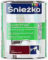 Эмаль(Краска) для дерева и металла Sniezka SUPERMAL Масляно-фталевая 0,8 л F595 Вишневый Глянцевый