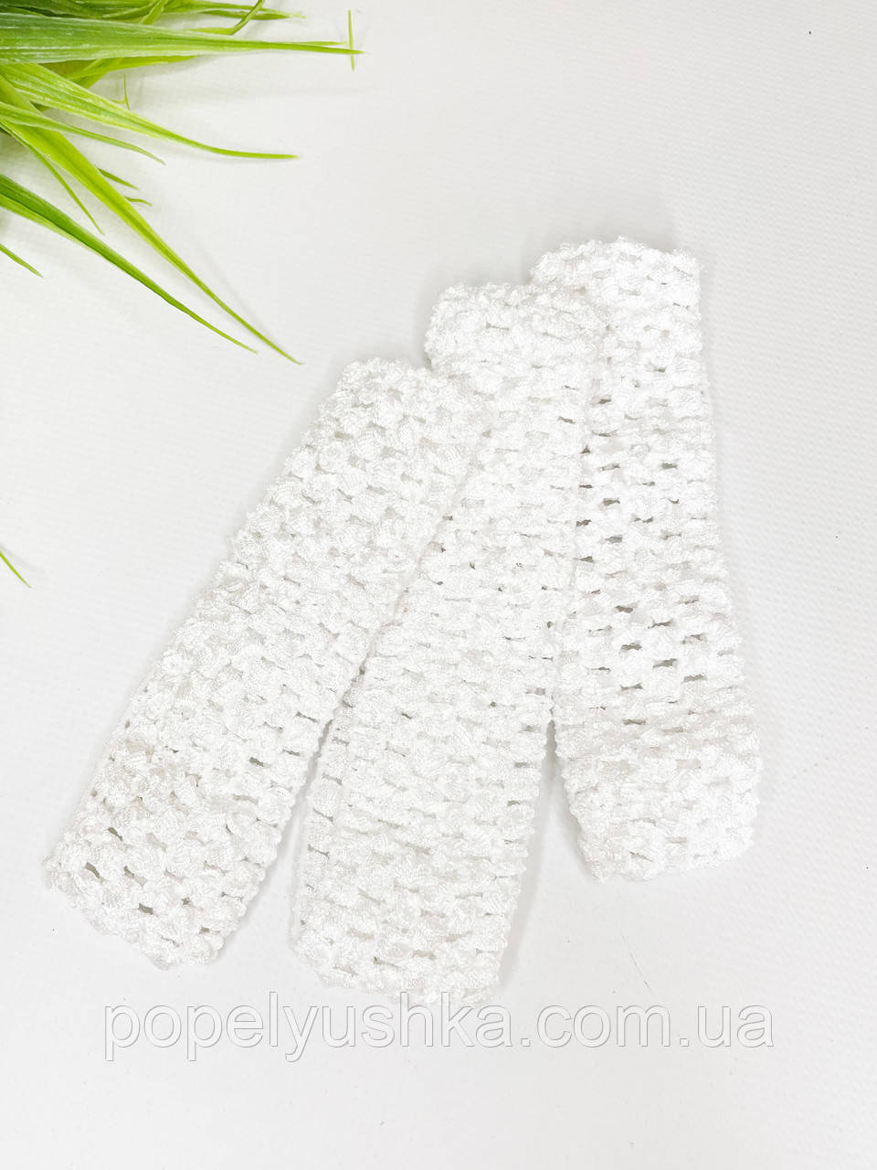 Пов'язка мереживна 4 см. біла, фото 1