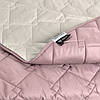 Покривало IDEIA - Стиль Cube двостороннє пудра/св.сірий 180*210, фото 3