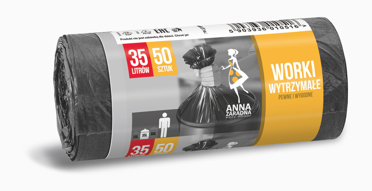 Пакети для сміття 35л 50шт Anna Zaradna