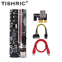 Райзер TISHRIC Riser 011 pro 60см PCI-E x1 x16 6 pin Molex v011