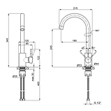 ЗМІШУВАЧ ДЛЯ КУХНІ З НЕРЖАВЕЙКИ MX SUS-011, фото 2