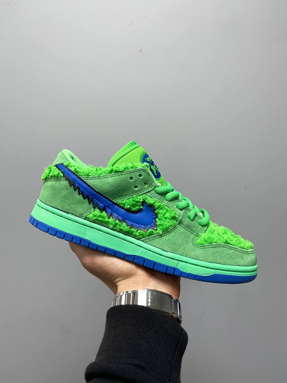 Кросівки чоловічі зелені Nike SB Dunk Low X Grateful Dead Green\Blu (03276)