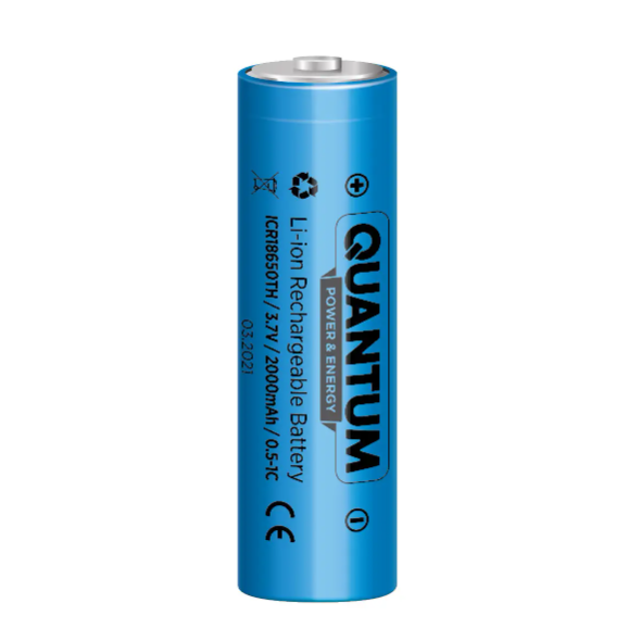 Акумулятор Quantum Li-ion ICR18650 2000mAh 0,5-1С з клемним виступом