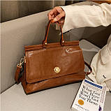 Містка сумка саквояж через жіноче плече, фото 10