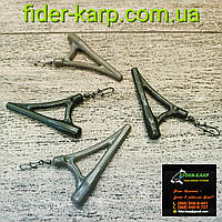 Фідерний рибальський відвод , протизакручувач з вертлюгом та карабіном