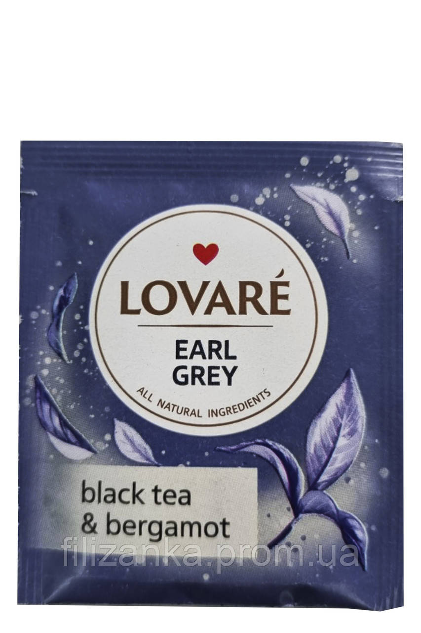 Чай Lovare Earl Grey черный с маслом бергамота 50 шт*2 г в мягкой упаковке (57152) - фото 1 - id-p1664388073