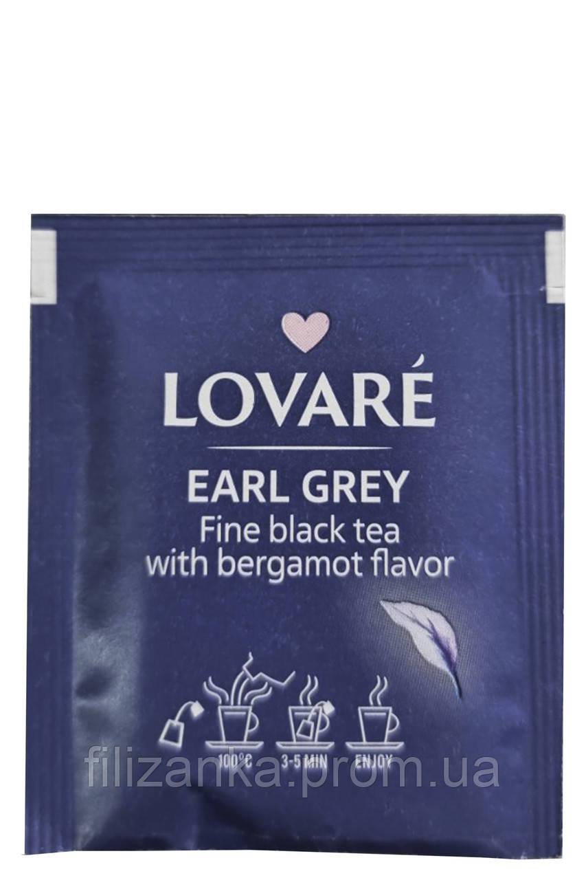 Чай Lovare Earl Grey черный с маслом бергамота 50 шт*2 г в мягкой упаковке (57152) - фото 2 - id-p1664388073