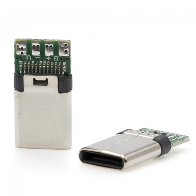 Конектор Type-C M USB3.1 штекер на платі під паяння (24 контакти), фото 1