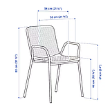 TORPARÖ Стілець з підлокітниками, світло-сірий і блакитний 305.185.29, фото 2