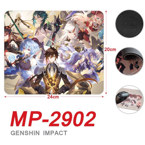 Килимок для миші з персонажами Genshin Impact 20 х 24 см 3DTOYSLAMP, фото 1