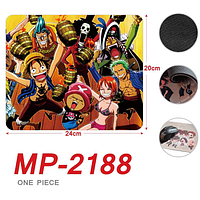 Килимок для миші з персонажами One Piece 20 х 24 см 3DTOYSLAMP