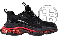 Женские кроссовки Balenciaga Triple S Clear Sole Black Red 544351W2FR11053