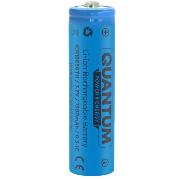 Акумулятор Quantum Li-ion ICR18650 1500mAh 0,5-1С з клемним виступом
