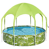 Детский каркасный бассейн с навесом тентом-зонтиком BestWay Splash-in-Shade Play Pool 244 x 51см