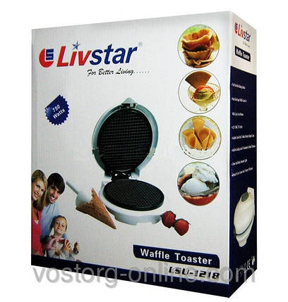 Дрібна побутова техніка для кухні, Вафельниця LivStar LSU-1218, хлянниці, вафельниці, кексниці побутові, фото 2
