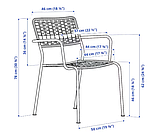 LACKO Крісло з підлокітниками вуличне темно-сіре, 604.633.04, фото 2