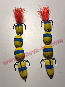 Мандула на судака 100 мм / col. Жовто-Блакитна